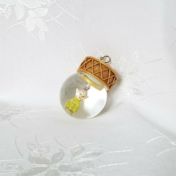 Disney Mini Snow Globe DOPEY Ornament Christmas Tree Tabletop - Picture 4 of 9